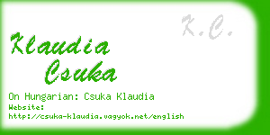 klaudia csuka business card